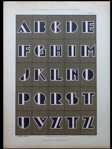 Alphabet art deco 1930 - art,
