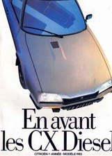 Catalogue brochure Citroën CX Diesel (avec Limousine) 08/1982 France