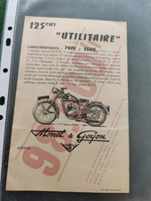 MONET & GOYON 125 UTILITAIRE type S6VU   prospectus brochure catalogue dépliant