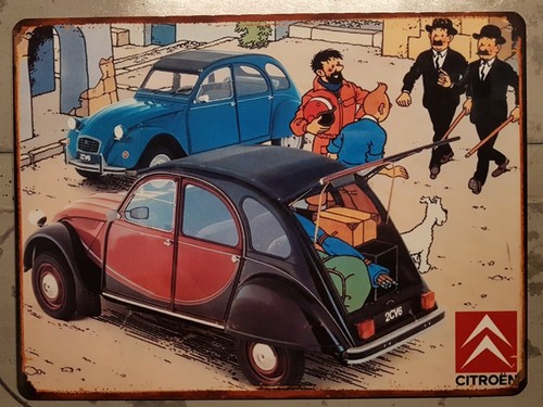 Plaque métal vintage - , tintin