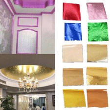 50/100 Pièces Feuille De Papier Imitation Feuille D'or Argent Cuivre Dorure /