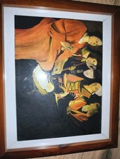 Tableau signé MAGNE – Scène religieuse d’après maître ancien – huile sur panneau