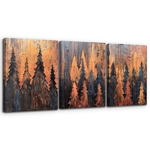 Tableau forêt dorée - forêt,