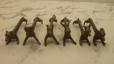 6 porte couteaux animaliers  Benjamin Rabier étain d'art  6 animals knife rests