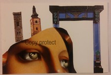 Collage art signé surrealisme graphic pasting artwork surrealism papier photo