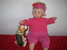 POUPEE BB  COROLLE  1982 30 CM AVEC SON CHIEN  EN RESINE
