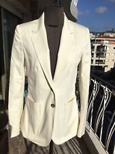 Superbe Veste Ceintrée Coton  Ecru Dolce & Gabbana 40 Tbe Authentique