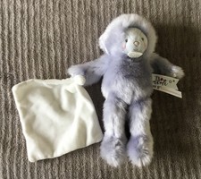 Doudou Ours bleu avec mouchoir Trop Mimi DC3553 Doudou et Compagnie