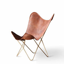 Chaise Papillon en Cuir Fait