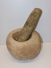 *SUPERBE MORTIER & SON PILON PIERRE HAUTE EPOQUE MORTAR APOTHICAIRE CUISINE  D