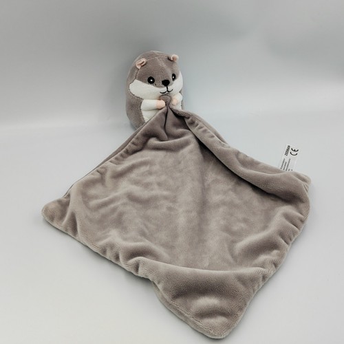 Doudou hamster mouchoir gris