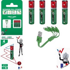 4 Piles Rechargeables via USB