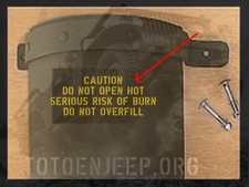 POCHOIR STENCIL MARQUAGE VASE EXPANSION COOLING   . jeep willys US WW2