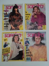 Lot 4 catalogues SANDRA laine tricot " LES PLUS BEAUX TRICOTS "modèles été/hiver
