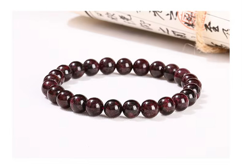 Bracelet perles grenat en - de,
