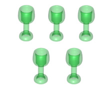 Lego ® Lot 5 Accessoire Vaisselle Verre Vert Transparent 33061 NEW