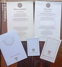 5 MENUS LES TEMPLIERS RELAIS &CHATEAUX année 90/2000