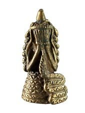 Statuette Phra Pidta Serpent Naga Amulette Thailande Bouddha  yeux cachés  -6280