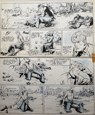 Planche Originale De Forton Teddy Ted 1967 Vaillant /pif Gadget