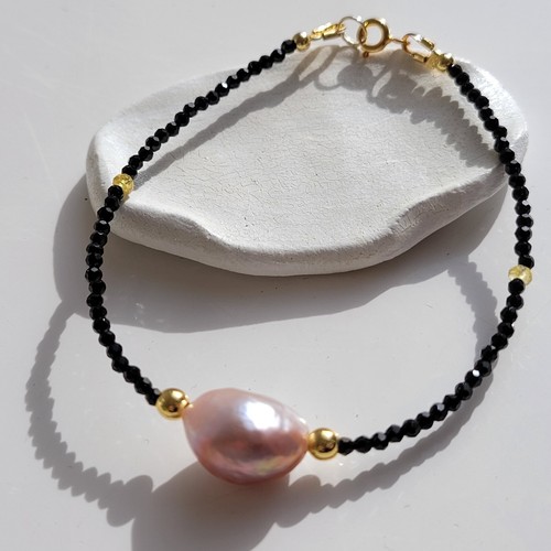 Bracelet argent perle - perle, de