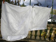 un lot de deux taies oreiller ancienne blanche brodée et 1 unie 72x74cm