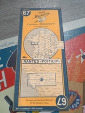 Carte Michelin Datée 1946 Jus Nantes Poitiers 