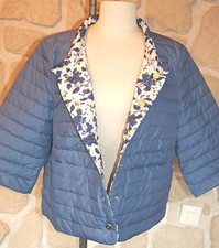 Blouson /doudoune bleu réversible marque Schneiders taille 42 étiqueté à 379€