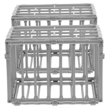  2 Pcs Modèle De Mini-cage Kit Maquette Pour Animaux Compagnie Petits