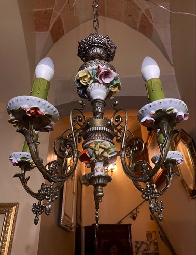 Lustre ancien céramique et - ancien,