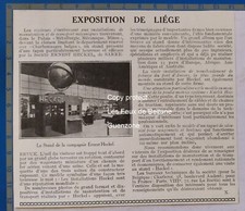 Exposition LIEGE stand Ernest HECKEL charbonnages belges publicité advert 1930