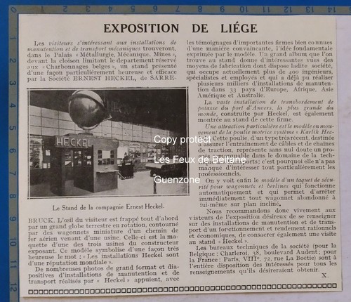 Exposition liege stand - liege, ernest