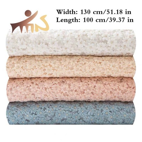 Tissu dentelle fleur - tissu,