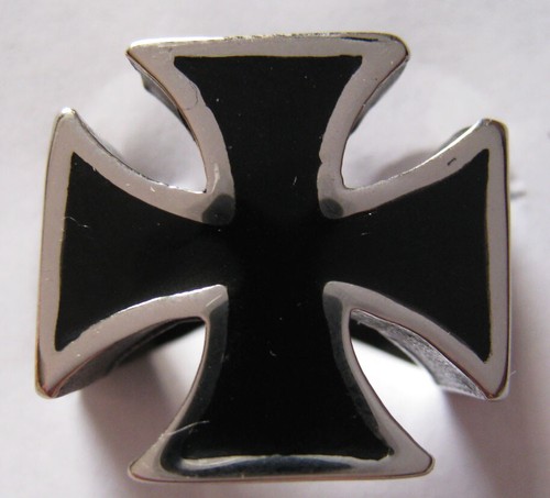 Bague inox croix malte iron - inox,