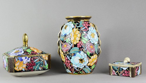 Lot vase 2 bonbonnières - 2,