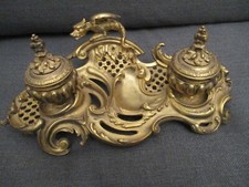 Encrier double - Bronze - XIXème siècle - Griffon - Etat excellent !