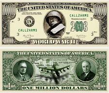 2éme GUERRE MONDIALE BILLET MILLION DOLLAR US ! Commemoration Histoire 6 juin 44