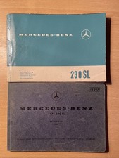 Mercedes-Benz 230 SL Pagode Notice D’entretien Et Catalog b concession Bruxelles