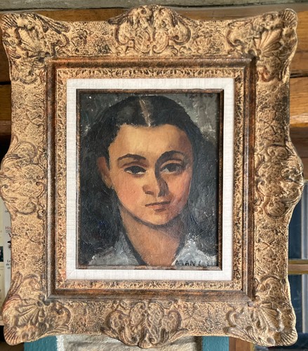 Huile toile ancienne portrait - huile,