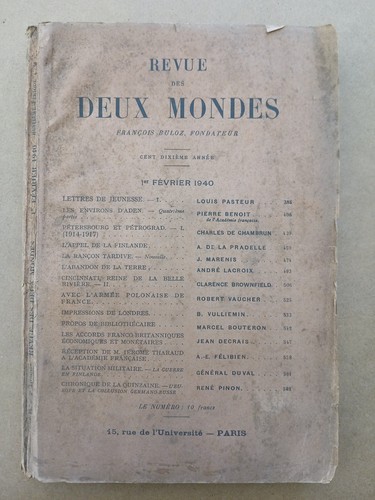 Revue des deux mondes 1er