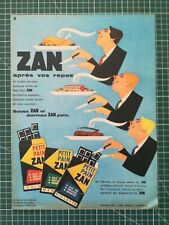 122 PUBLICITE ANCIENNE 1950 34x25cm Petits pains réglisse Zan dos Bendix Machine