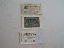 Lot de 3 Billets Allemagne