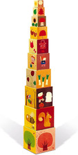 Pyramide Carrée Les 4 Saisons - Cubes à empiler - Jouet d'éveil Manipulation
