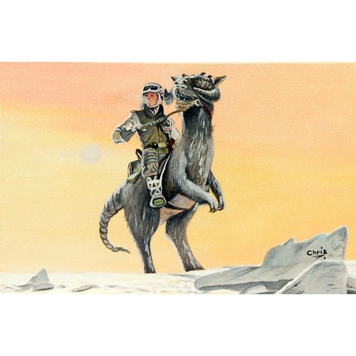 Peinture huile tauntaun - peinture,