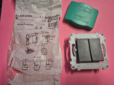 SCHNEIDER ALB83086 - Double interrupteur normal et Lumineux Anthracite ALVAIS