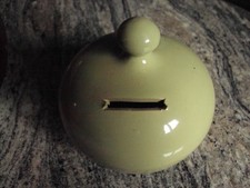 Tirelire à casser boule émaillée verte