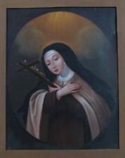 tableau ancien religieux Sainte Thérèse de Lisieux XIXeme
