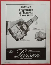 Publicité de presse Cognac LARSEN à COGNAC 1968