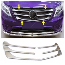 Pour MERCEDES VITO W447 2014 à 2019 Calandre Chromé Grille 5 pcs INOXY