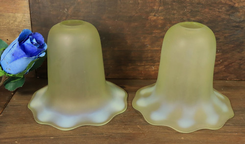 Paire tulipe ancien verre - ancien,