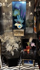 LOT 3 Lampes À Fibre Vintage Tournantes X2 , Fleurs, Propres 1970 Horloge ANCIEN